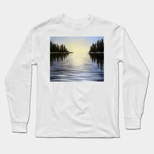 Signal - lake landscape painting Long Sleeve T-Shirt